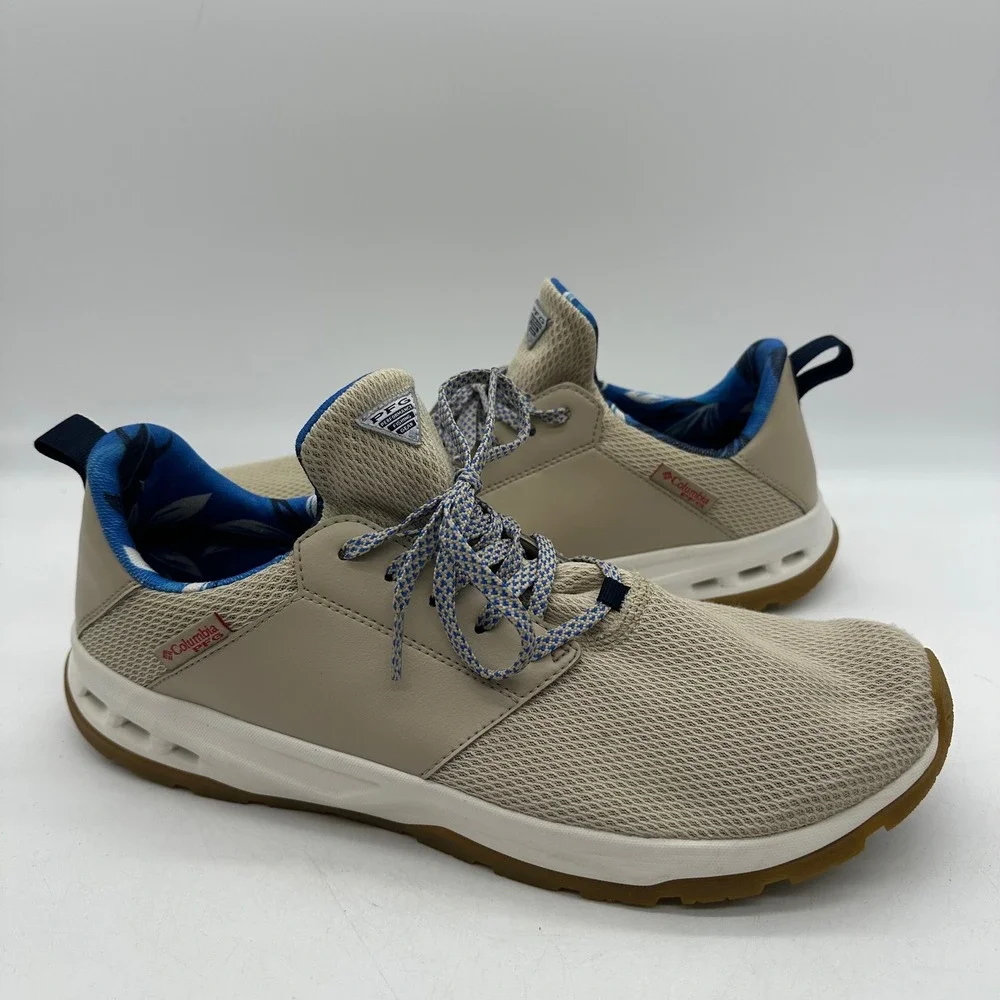 Columbia BM0174-272 Mens 13 Ancient Fossil/Blue Macaw Tamiami PFG Boat Shoes
